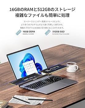 Amazon.co.jp: 【ノートパソコン 16GBメモリ+512GB SSD N95 最大